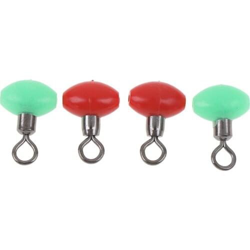 20pcs T Shape Cross-Line Swivels & Bead Pulley Slide Rig Connector Luminous Green Saltwater Fishing Terminal Tackle