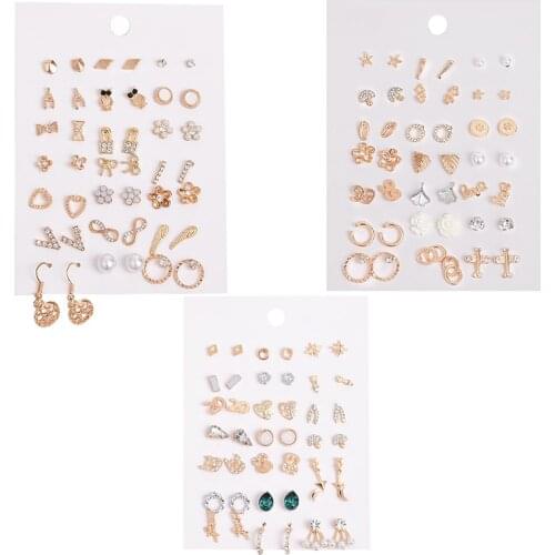 21 Pairs/Set Earrings Set серьги 2020 тренд Fashion Earrings kolczyki damskie Jewelry for Women oorbellen bijoux femme