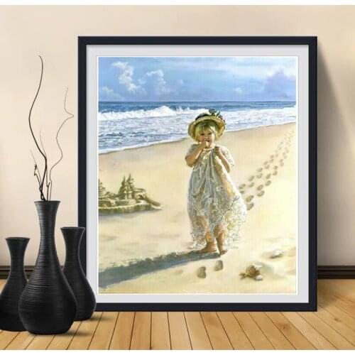 GRKDPKJ Diamond Painting Photos Custom Full Square Picture of Rhinestones Diamond Embroidery for Baby,Weeding and Parents gift