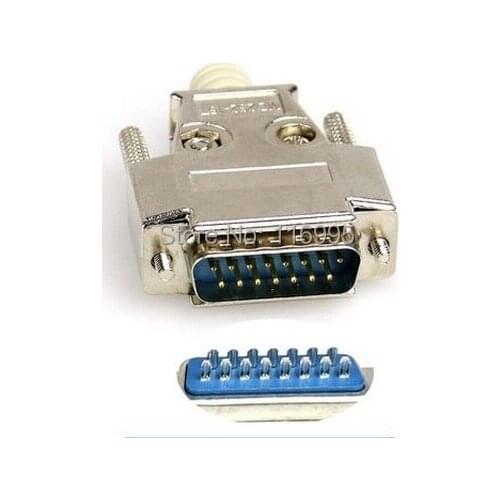 Free shipping 2PCS Db15 metal shell /female / male shell/ double serial DB15 / metal shell / matching shell