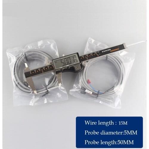 Free shipping industrial pt100 temperature probe 15m 3 cable wires-50~300℃ Thermal resistance