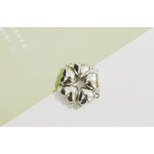 F3MD Two Souls One Heart Pendant Chain Necklaces String Bracelets Lightweight Wishing Stone Creative Magnet Couple Necklace