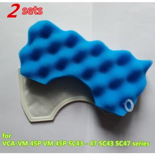 2 sets High quality vacuum cleaner filters Hepa Part Suitable for Samsung Cup SC43 SC47 series Vacuum Cleaner dust filter