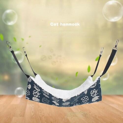 Pet cat nest iron cage breathable plus velvet hook cat hammock swing cat hanging nest pet hammock supplies
