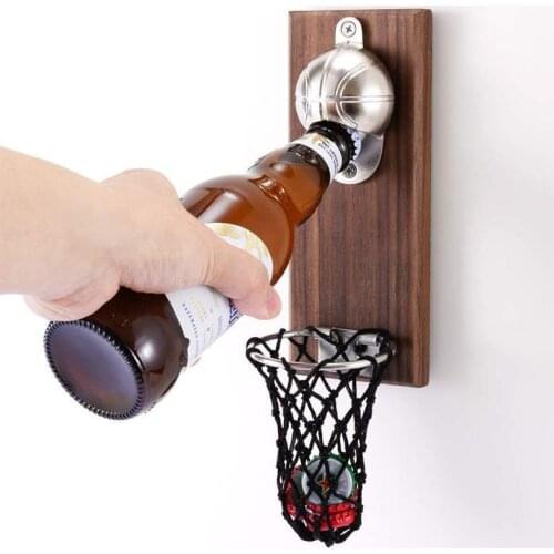 Creative Shot Basket Fridge Magnet Magnetic Stickers Beer Corkscrew Shot Opener