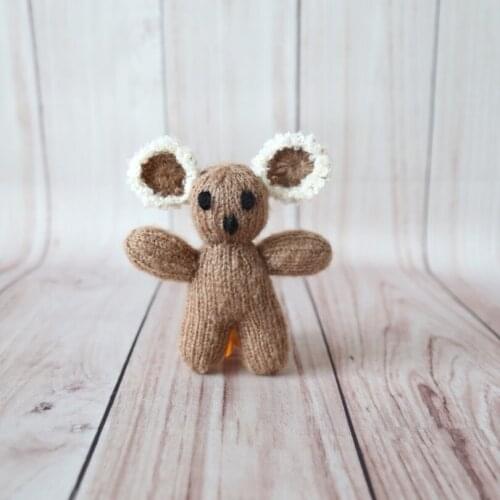 Cute Koala Photo Prop Knitted Toy Bear Newborn Photography Props Crochet Stuffed Animal Toy Baby Bunny Photo Prop Mini Koala