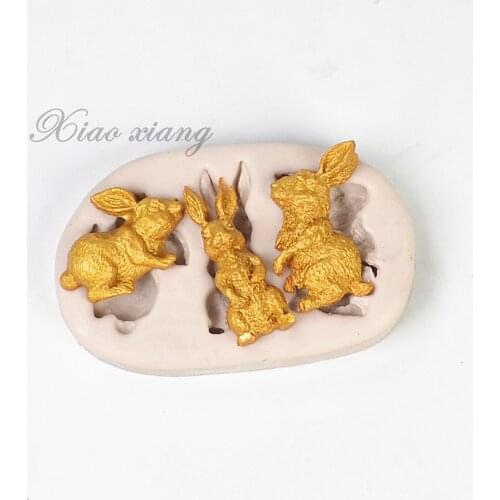 Cute Animal Silicone Molds For Baking Rabbit Cake Decorative Mold Tools Cake Decorating Fondant Mold Pastry kitchen Accessories