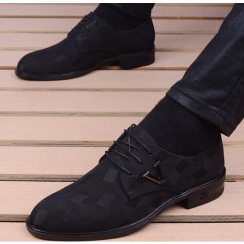 2021 New Cloth Upper Men Shoes Leather Breathable British Leisure Suit business dress mens canvas shoes