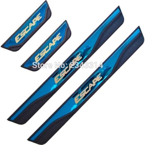 For Ford Escape 2013-2019 2020 Accessory Stainless Door Sill Kick Scuff Plate Guard Pedal Protector Trim Step Cover Car Styling