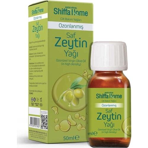 Aksu Vital Shiffa Home Ozonated Pure Olive Oil 50 ml Antioxidant Skin Healthy Oxygen Effective Useful Quality Natural Massage