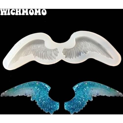 2019 New 1PCS Flying Wings Charms Craft DIY Transparent UV Resin Liquid Silicone Combination Molds for Earring Making Jewelry