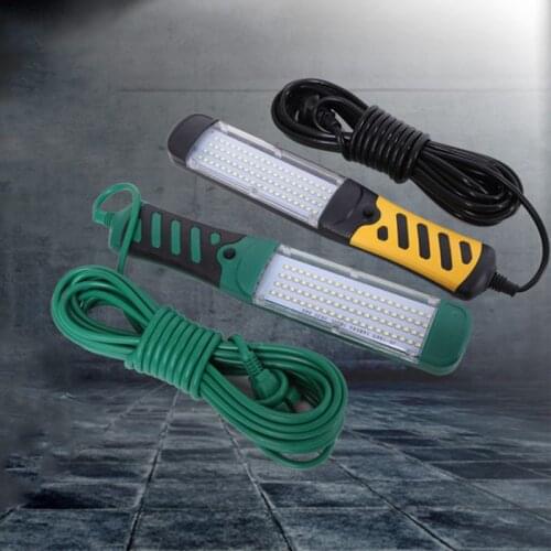 Portable LED Emergency Safety Work Light Handheld 80 LED Beads Flashlight Car Inspection Repair Torch 220V With Hook Portable La