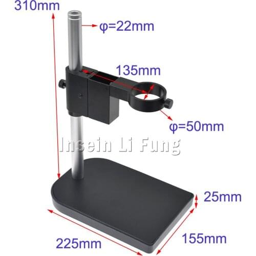 Industrial Video HDMI VGA USB BNC Microscope Camera Lens Bracket Workbench Lifting and Focusing Mechanism Diameter 50MM