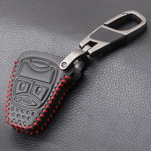 Remote 3 Buttons Car key Leather Case Fob Cover For Chrysler For Jeep For Dodge Ram Caliber Nitro Patriot Pacifica Liberty