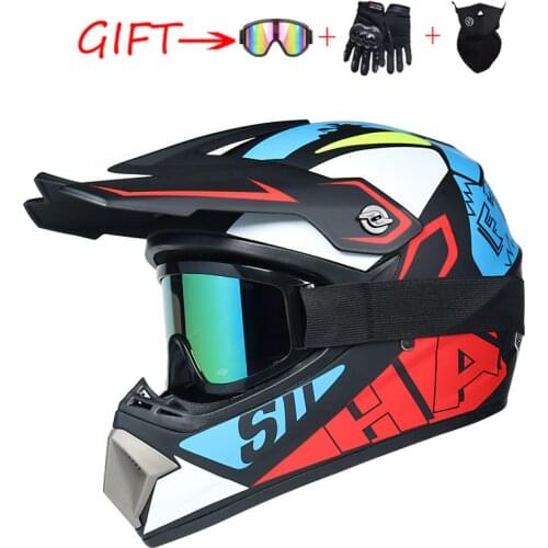 3 Gifts Unisex Racing Motocross Helmets Modular Motorcycle offroad Helmet Full Face Safe Helmet Flip Up Cascos Para Moto