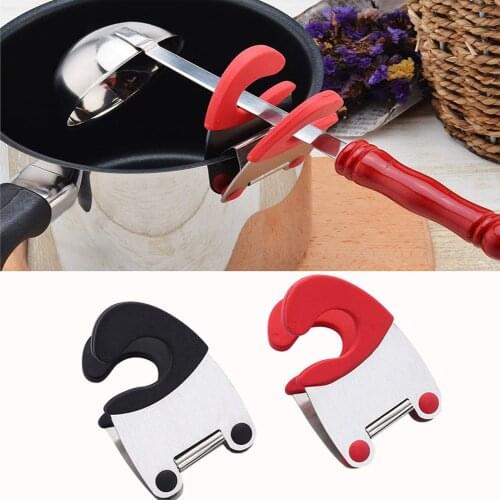 Stainless Steel Pan Edge Shovel Clamp Prevent Hot Hand Soup Pot Fixed Clamp Cooking Clips Kitchen Accessores Support Wholesale