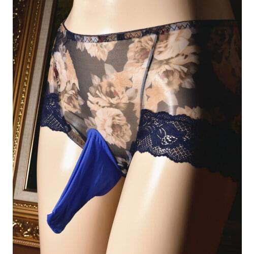 Sexy Lace Sheer Mesh U Convex Pouch G-string Breathable Briefs Sheath COCK Ring Sexy Thong T-back Candy Color Plus Size F9