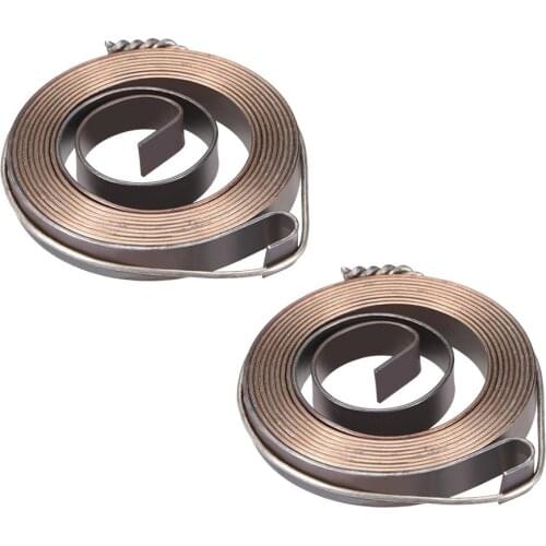 UXCELL 2Pcs Drill Press Spring Quill Feed Return Coil Spring Assembly Spring Steel Chemical Blackening Finish Hook