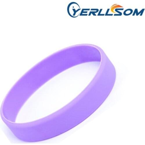 YERLLSOM 100pcs/Lot High Quality lavender silicone bracelets wristbands for promotional gifts BK006