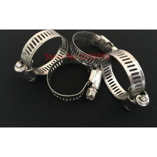 20pcs/lot 304 Stainless Steel Large size Hose Clamps Pipe Clips Air Water Tube Clips free shipping