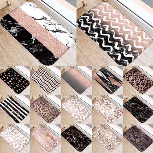1pcs 40*60cm Stone Stripe Marble Pattern Anti-Slip Suede Carpet Door Mat Doormat Outdoor Kitchen Living Room Floor Mat Rug 48276
