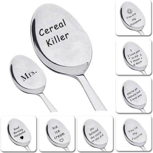 1pc Household Portable Stainless Steel Peanut Butter Rice Soap Spoon Tableware Gift（Cannot be customized