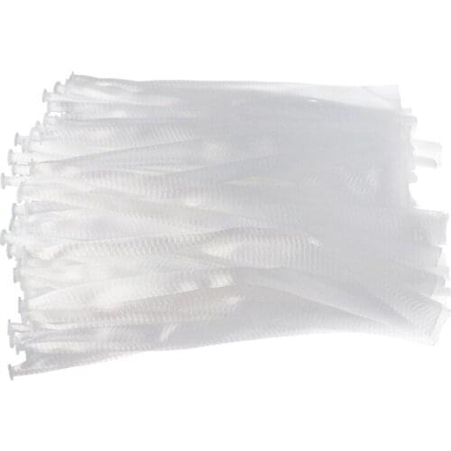 100pcs White PE Sink StrainerHair Rubbish Storage Mesh Bag Food Residue Collector Sewer Water Filter for Kitchen Bathroom Tool