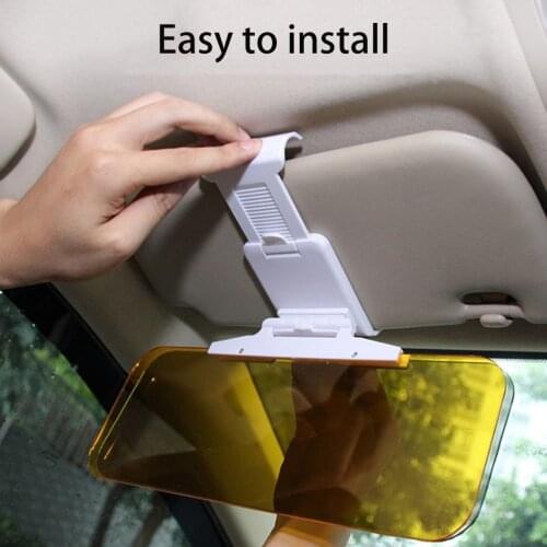 2 In 1 Car Sun Visor Day Night Anti Glare Dazzling Goggle Sunshade Mirror Clear View Dazzling Goggles Interior Accessories