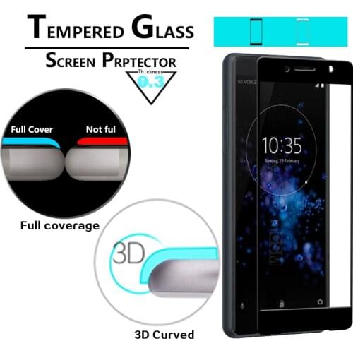3D Curved Edge full coverage glass film For SONY Xperia XZ2 compact H8314 Tempered Glass film screen Protector film Anti-Scratch