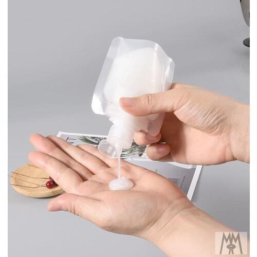 50/100ml Lotion Dispenser Bag Travel Reusable Leakproof Refillable Pouches Shampoo Liquid Cosmetic Packaging Storage Container