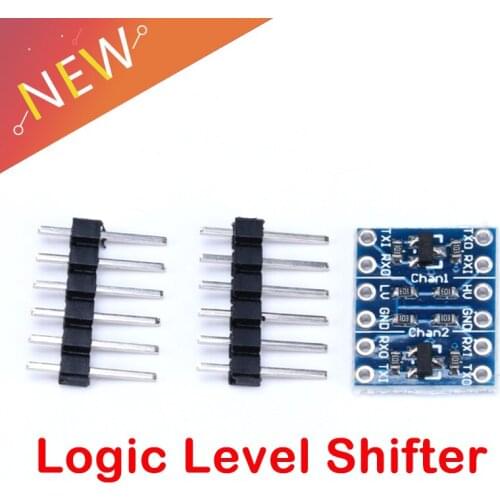 5pcs 2-way Level Conversion Sensor Module IIC I2C UART SPI 3.3V to 5V 5V to 3.3V Logic Level Shifter With Pins For Arduino