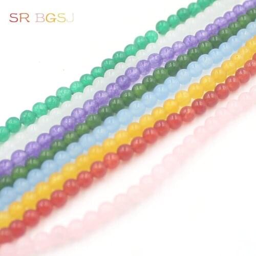Free Ship 4mm Smooth Surface Round Loose Gems Stone Jewelry Making Small Jades Beads Strand 15"