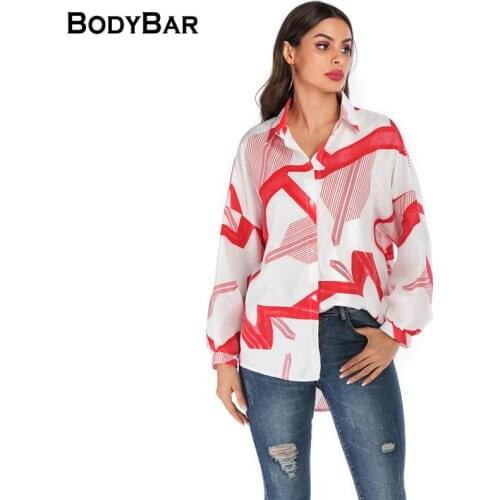 Newspaper Pattern Print Shirt For Women Long-sleeve High Street Style Womens Blouse Turndown Collar All-match Trend Leisure Top