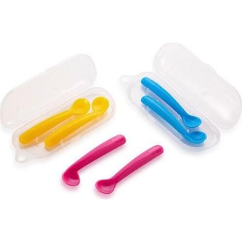 Baby Spoon Feeding Tableware for Children Flatware Cutlery Spoon Silicone Tools for Baby Training Lot Soup Ladle