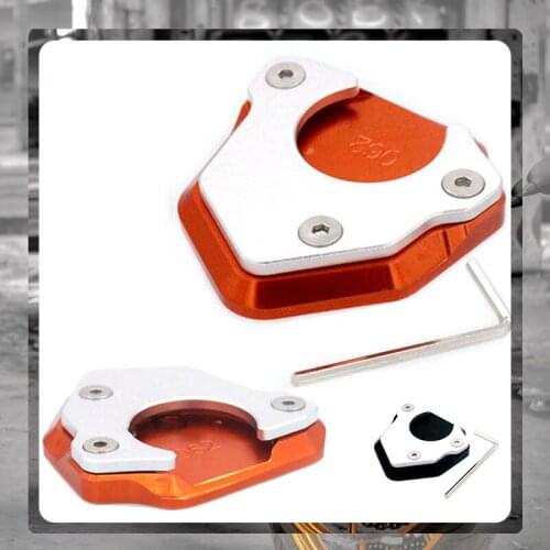 For DUKE 390 250 DUKE390 DUKE250 2017 2018 2019 2020 Motorcycle Kickstand Foot Side Stand Extension Pad Support Plate Enlarge