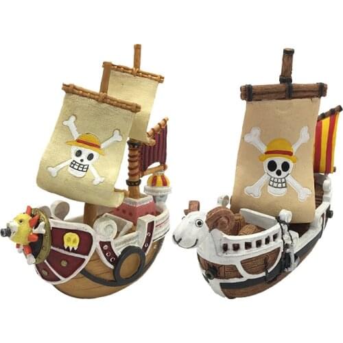Ship Aquarium Decoration Pirate King Merley Makes Scene Fish Tank Makes Crawls Pet Box Decorations Akvaryum Fishing Accessories