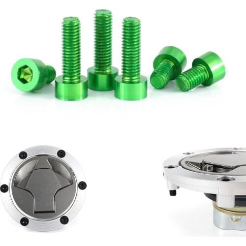 Motorcycle ALLOY Petrol Gas Tank Cover Fuel Cap Bolts Screws For Kawasaki Z125 NINJA 650R ER-6F ZX-6R Z1000 ZX10R Versys1000