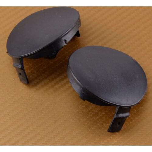 1 Pair Left & Right Front Bumper Tow Hook Cover Cap 52128-02910 Black Plastic Fit for Toyota Corolla 2007 2008 2009