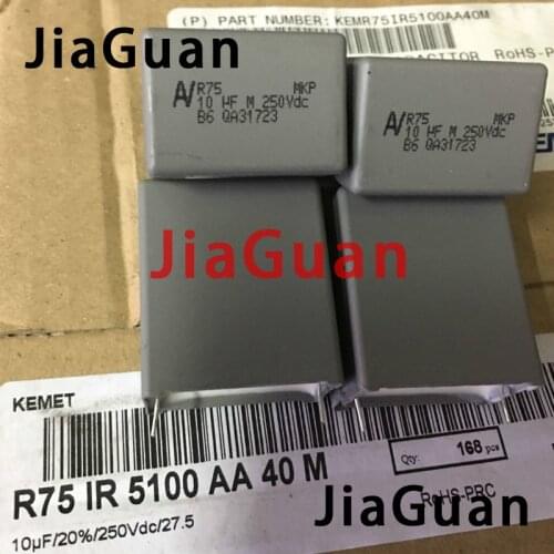 6PCS AV R75 MKP 10UF 250V P27.5MM copper film capacitor KEMET 106/250V mkp 10U 10000NF ARCOTRONICS 10uF/250V 20