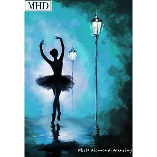 MHD 5d diy diamond painting kit dancing girl home decor square drill full 3D diamond mosaic art embroidery gift