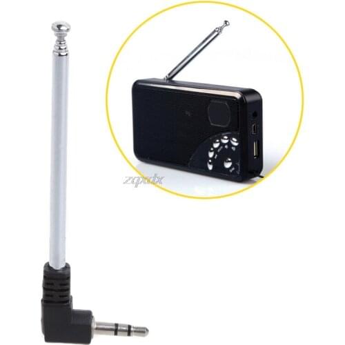 3.5MM Radio Receiver Antenna Stainless Steel Multi-Purpose 3.5mm Interface FM Radio Antenna 9.3" For Cell Phone Radio Z07