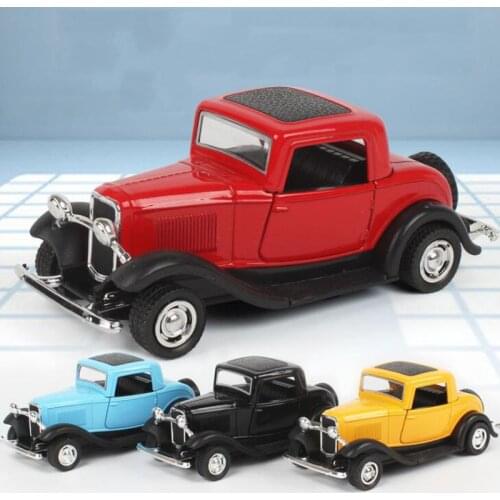 Simulation Alloy 1:32 Mini Car Model Ornaments Back To The Car Racing Decoration Childrens Toy Car Holiday Collection Gift