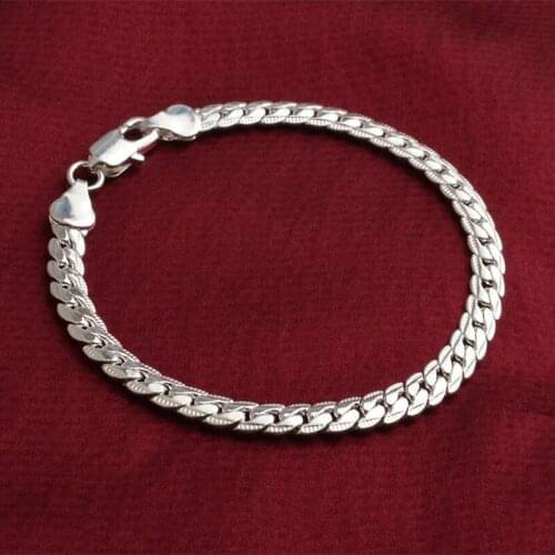 Fashion Snake Chain 5 mm Width Bangle Jewelry Trendy Men Bracelets