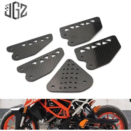 Motorcycle CNC Aluminum Carbon Front Rear Foot Step Side Guard Protection Wing Cover Pedal for KTM 250 390 DUKE 2017 2018 2019