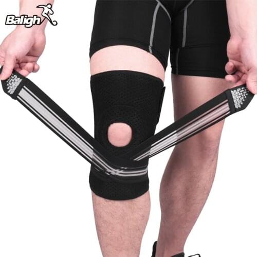 Balight 1PC Sports Kneepad Men Pressurized Elastic Knee Pads Support Fitness Gear Basketball Volleyball Brace Protector