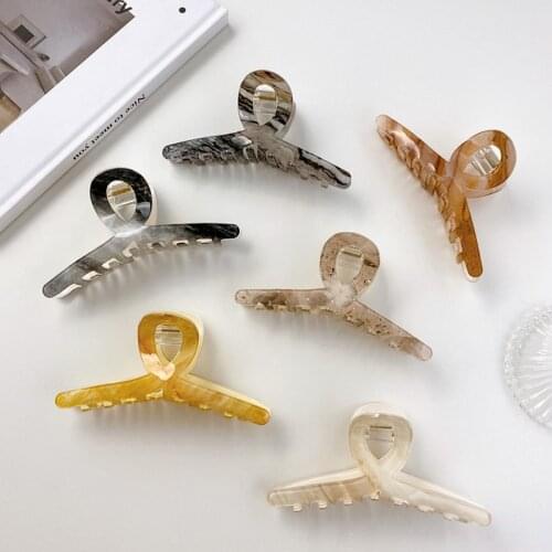 New Elegant Solid Color Claw Clip Fashion Crab Hair Claws Bath Clip Ponytail Clip For Women Girl Cross Hair Accessories Headwear