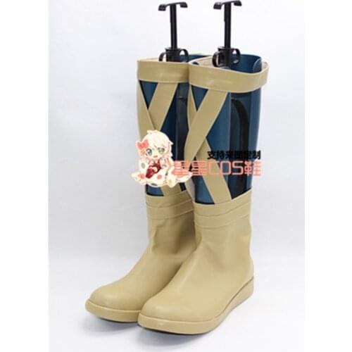 Saint Seiya Mu Yellow Adult Halloween Cosplay Shoes Boots X002