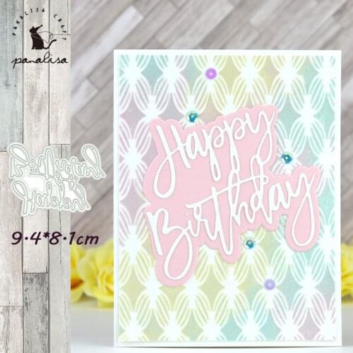 Panalisacraft Happy Birthday Metal Cutting Dies Stencils DIY Scrapbooking/photo album Decorative Embossing DIY Paper Cards