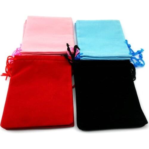 Gift Bag Jewelry Organizer 50pcs Velvet Drawstring Bag/jewelry Bag 10x12cm ,party Holiday New Year Christmas/wedding Gift
