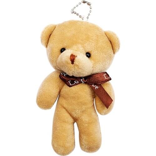 Lovely Bear Pendant Plush Bag Pendant Conjoined Bear Keychain Doll Cute Doll Kindergarden Party Gift Brithday Present for Girl